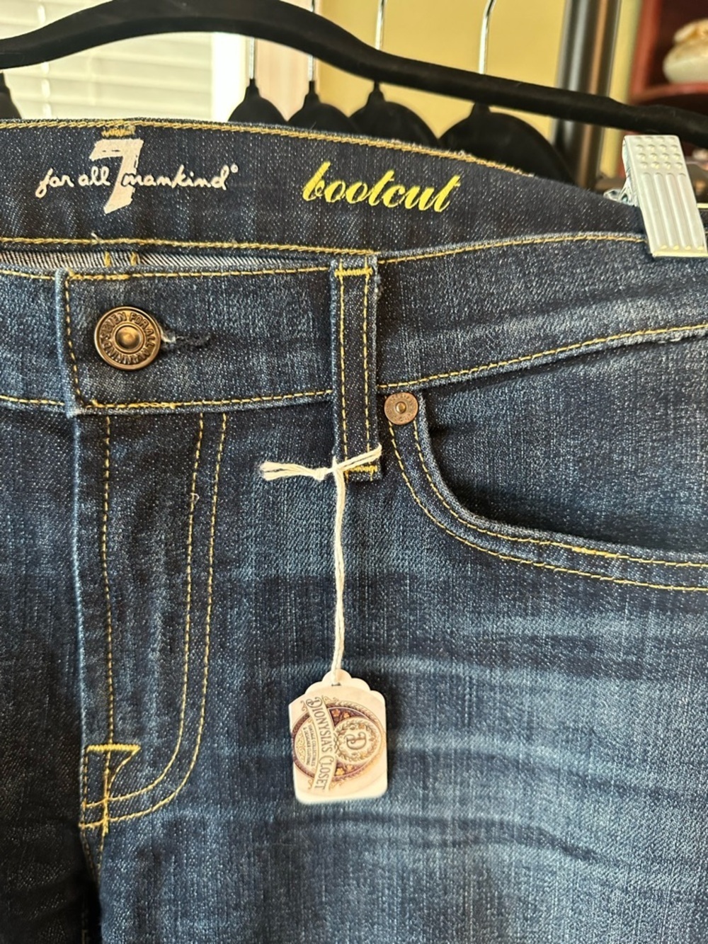 7 For All Mankind Nouveau Bootcut Dark Wash Size 31 - Picture 2 of 4